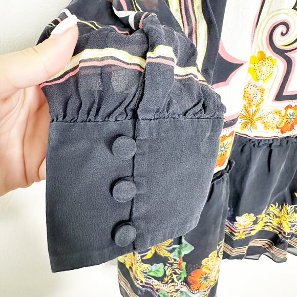 Saloni Womens Joy B Mini Dress Pavilion Garden Print High Neck Multicolor Size 2 - Picture 7 of 10